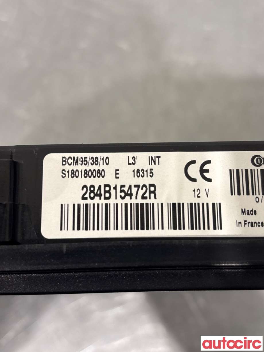 Styreenhet comfort (BCM) til Renault Zoe 2013-2019 (Fase 1)  (RENAULT|284B15472R|)