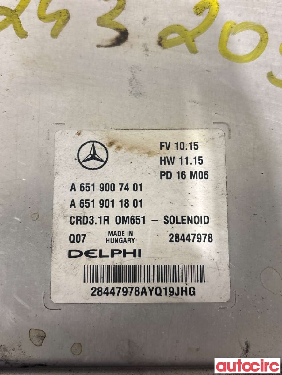 Styreenhet motor til Mercedes E-Klasse 2009-2013 (Fase 1) (W212) (W212) (MERCEDES|A6519007401|28447978|A6519011801)