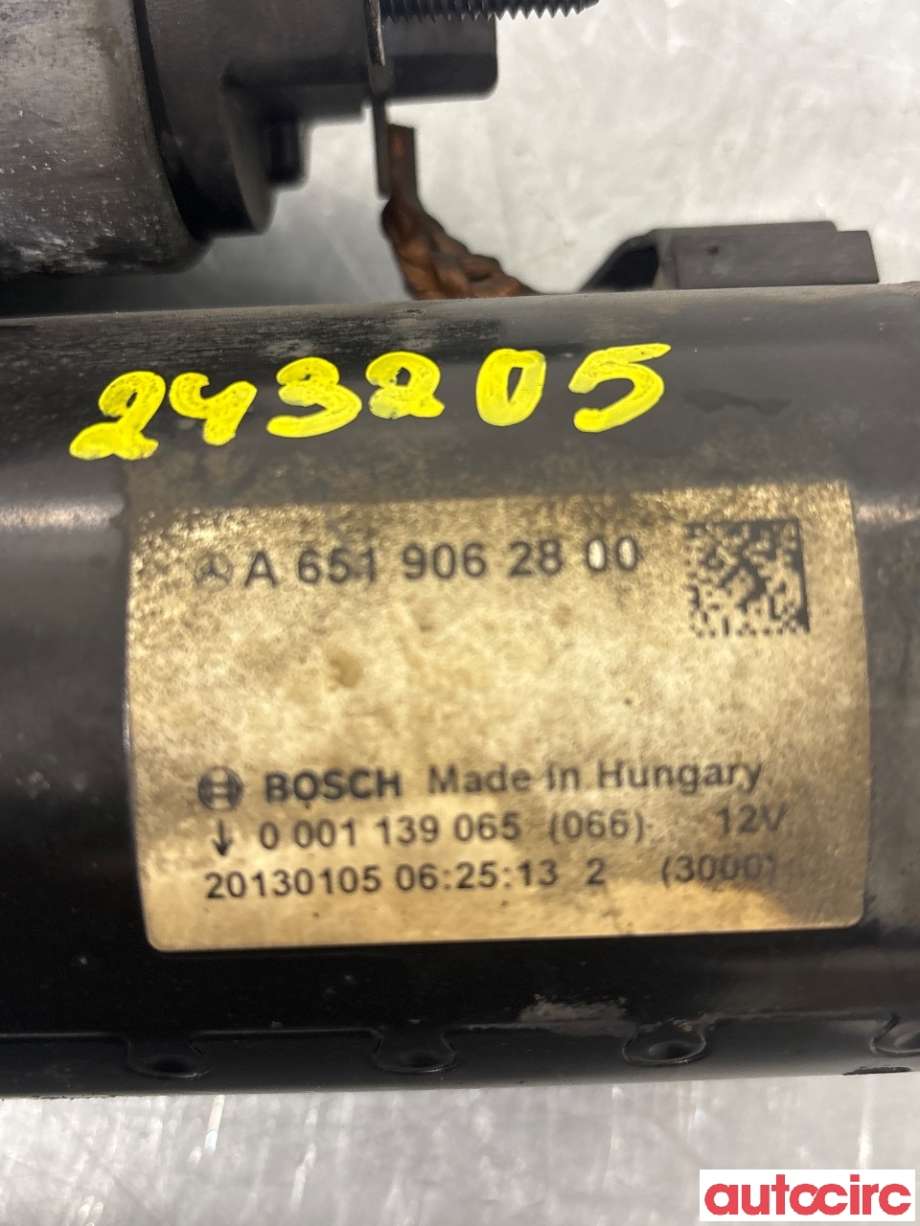 Starter diesel til Mercedes E-Klasse 2009-2013 (Fase 1) (W212) (W212) (MERCEDES|A6519062800|0001139065)