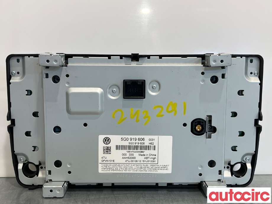 Multimedia display (MCU - Media Controller Unit) til VW e-Golf 2014-2017 (Fase 1)  (VOLKSWAGEN|5G0919606)