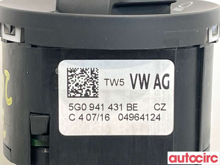 Bryter lys til VW e-Golf 2014-2017 (Fase 1)  (VOLKSWAGEN|5G0941431BE)