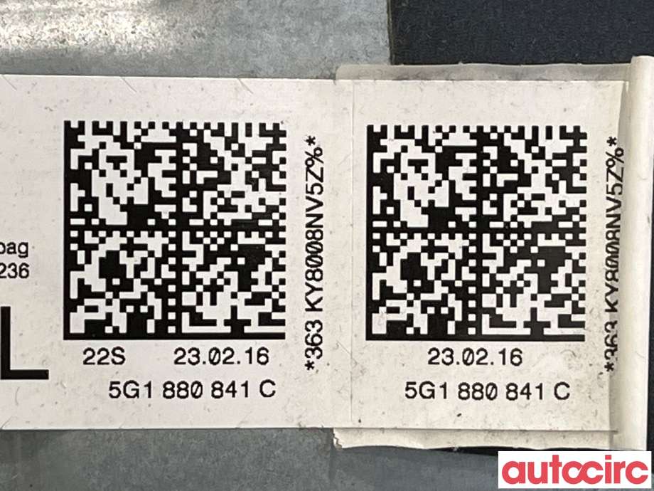 Airbag kne til VW e-Golf 2014-2017 (Fase 1)  (VOLKSWAGEN|5G1880841C)