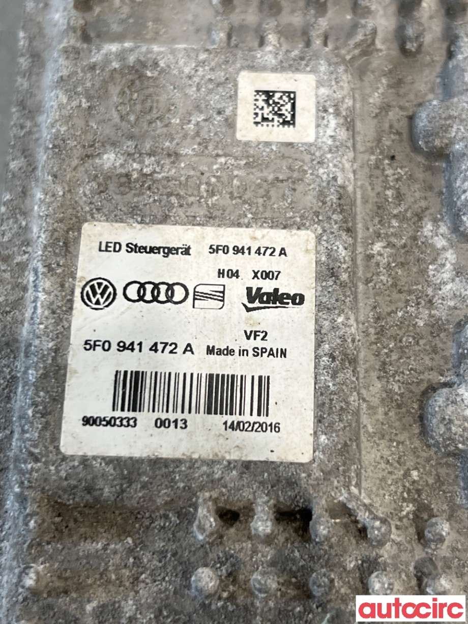 Styreenhet xenon/ballast til VW e-Golf 2014-2017 (Fase 1)  (VOLKSWAGEN|5F0941472A|90050333)
