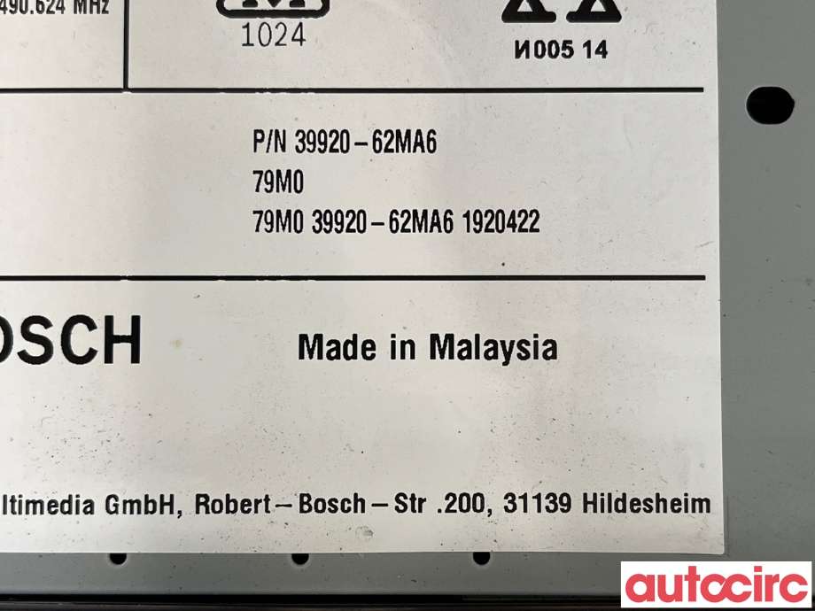 Bilstereo til Suzuki SX4 S-CROSS 2013-->> (Type II)  (SUZUKI|39920-61MR3-ZCA)