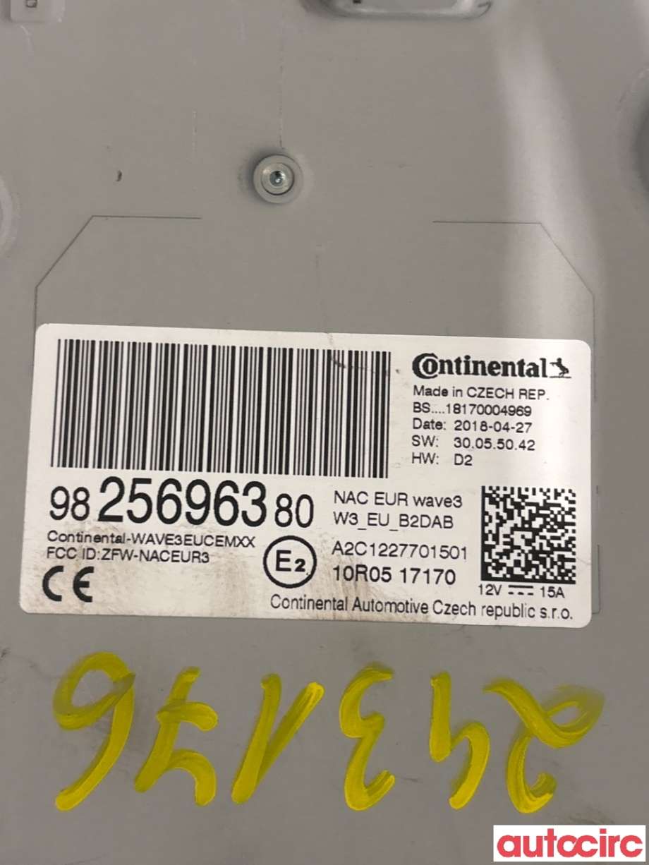 Bilstereo til Citroën C4, Cactus 2018-2021 (Fase 2)  (CITROEN|9825696380|A2C1227701501)