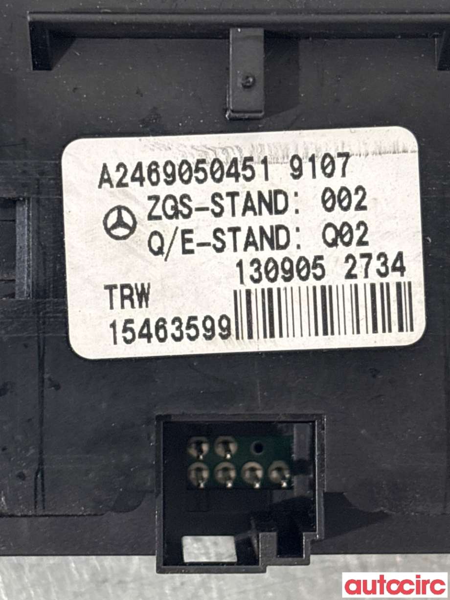 Bryter elektrisk håndbrekk/parkbrems til Mercedes A-Klasse 2012-2018 (W176) (W176) (MERCEDES|A2469050451|)