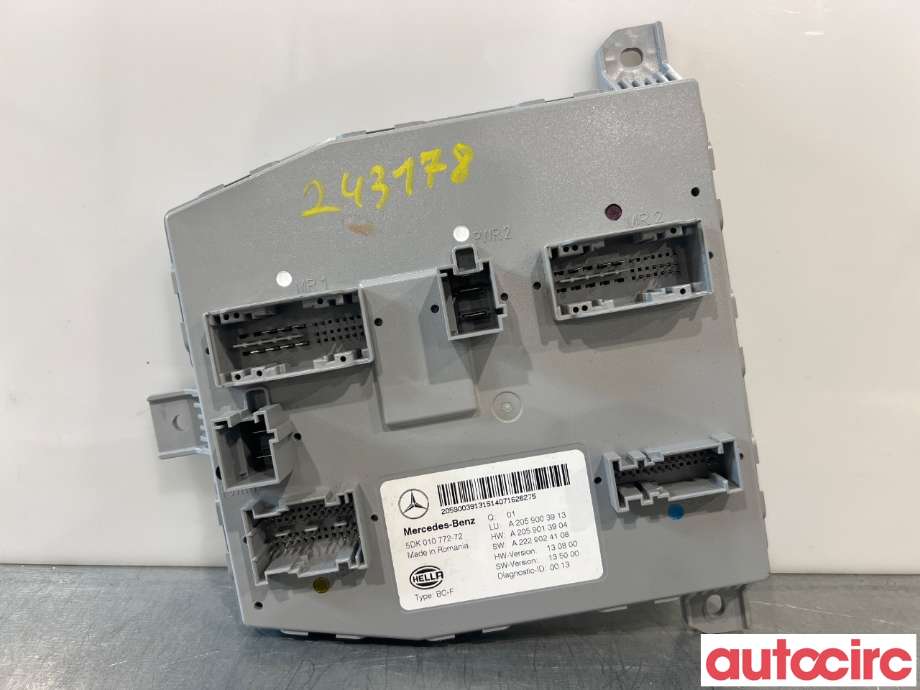 Styreenhet comfort (BCM) til Mercedes C-Klasse, 2014-2018 (Fase 1) (W205) (W205) (MERCEDES|A2059003913)