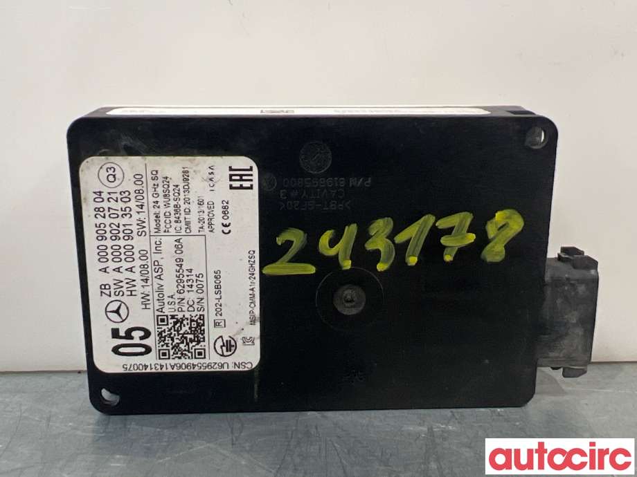 Sensor radar til Mercedes C-Klasse 2014-2018 (Fase 1) (W205) (W205) (MERCEDES|A0009052804|)