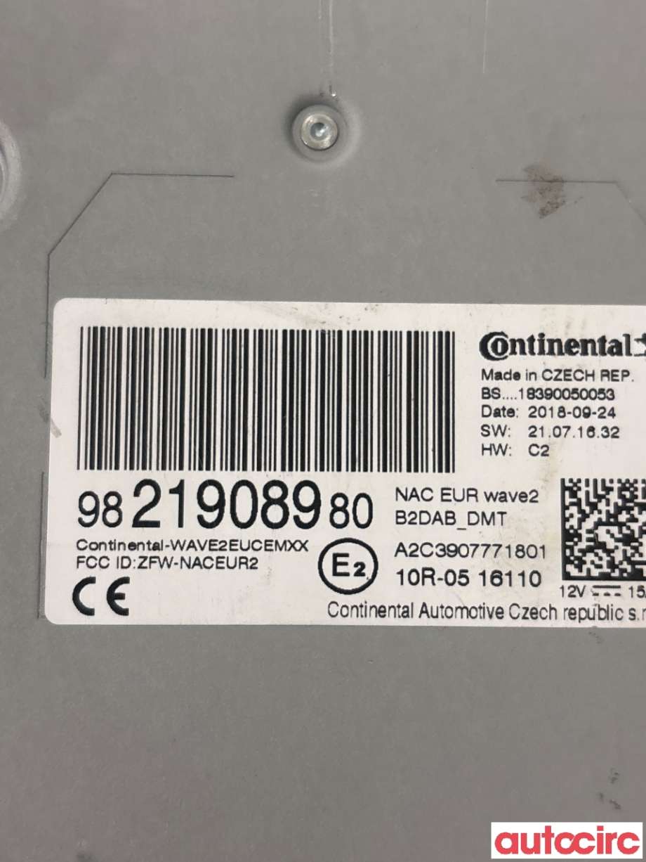 Bilstereo til Peugeot 308 2013-2021 (Type II)  (PEUGEOT|1631827580||9821908980)