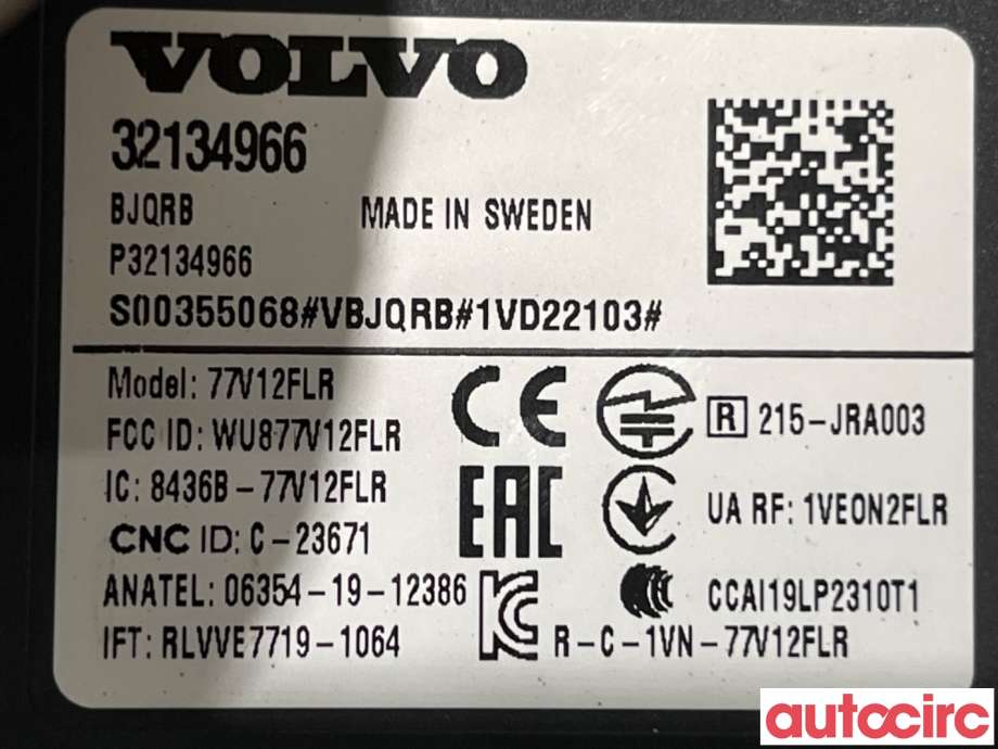 Sensor radar til Volvo C40 Recharge 2021-2024  (VOLVO|32410079|77V12FLR|32134966)