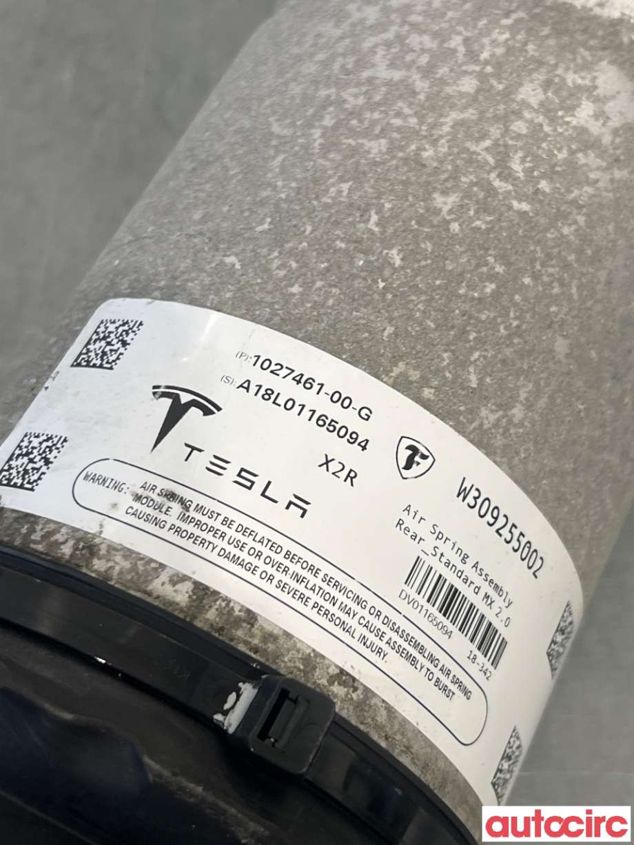 Fjær foran nivå luftpute/belg til Tesla Model X 2016-->> (TESLA|1027461-00-G|)
