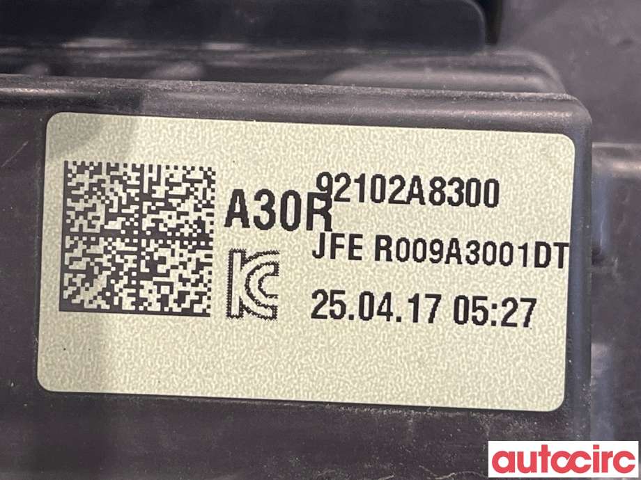 Frontlykt høyre halogen til Kia Optima 2017-2020 (KIA|92102A8300)