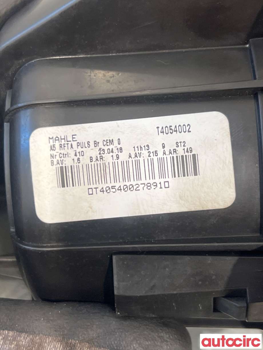 Varmeapparat motor til Citroën C4, Cactus 2018-2021 (Fase 2) (CITROEN|6441CS||T4054002)