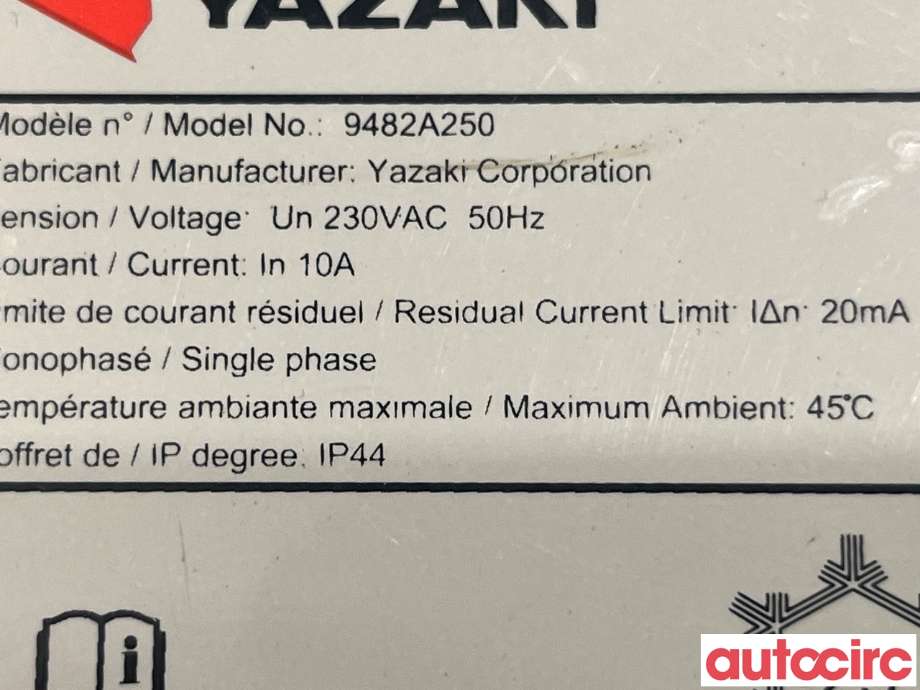Batterilader kabel til Mitsubishi Outlander 2015-->> (Type III, Fase 2)  (MITSUBISHI|9482A250|)