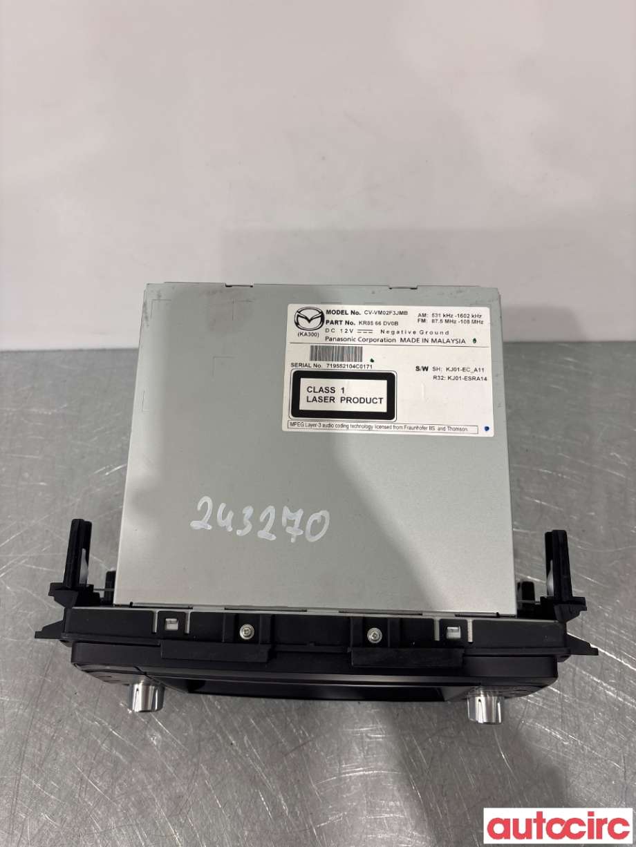 Bilstereo navigasjon til Mazda CX-5 2012-2017 (Type I)  (MAZDA|KR85-66-DV0B|CV-VM02F3JMB|KR8566DV0B)