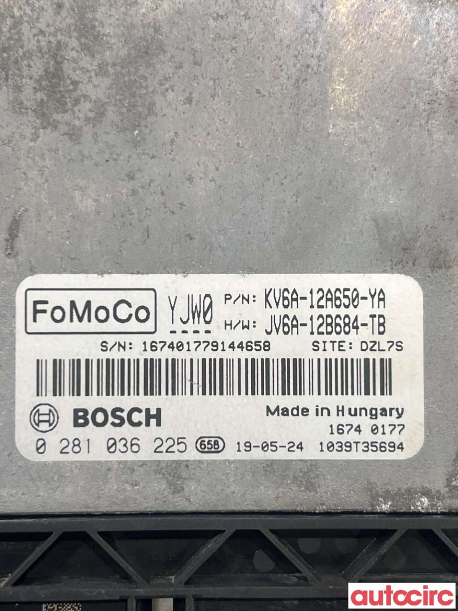 Styreenhet motor til Ford Transit Connect 2018-->> Type II, Fase 2  (FORD|2313997|0281036225|JV6A-12B684-TB)