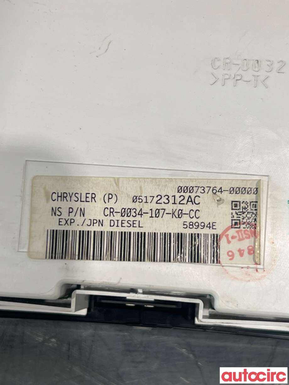 Instrumentpanel til Jeep Commander 2006-2009  (JEEP|5172312AB||5172312AC)
