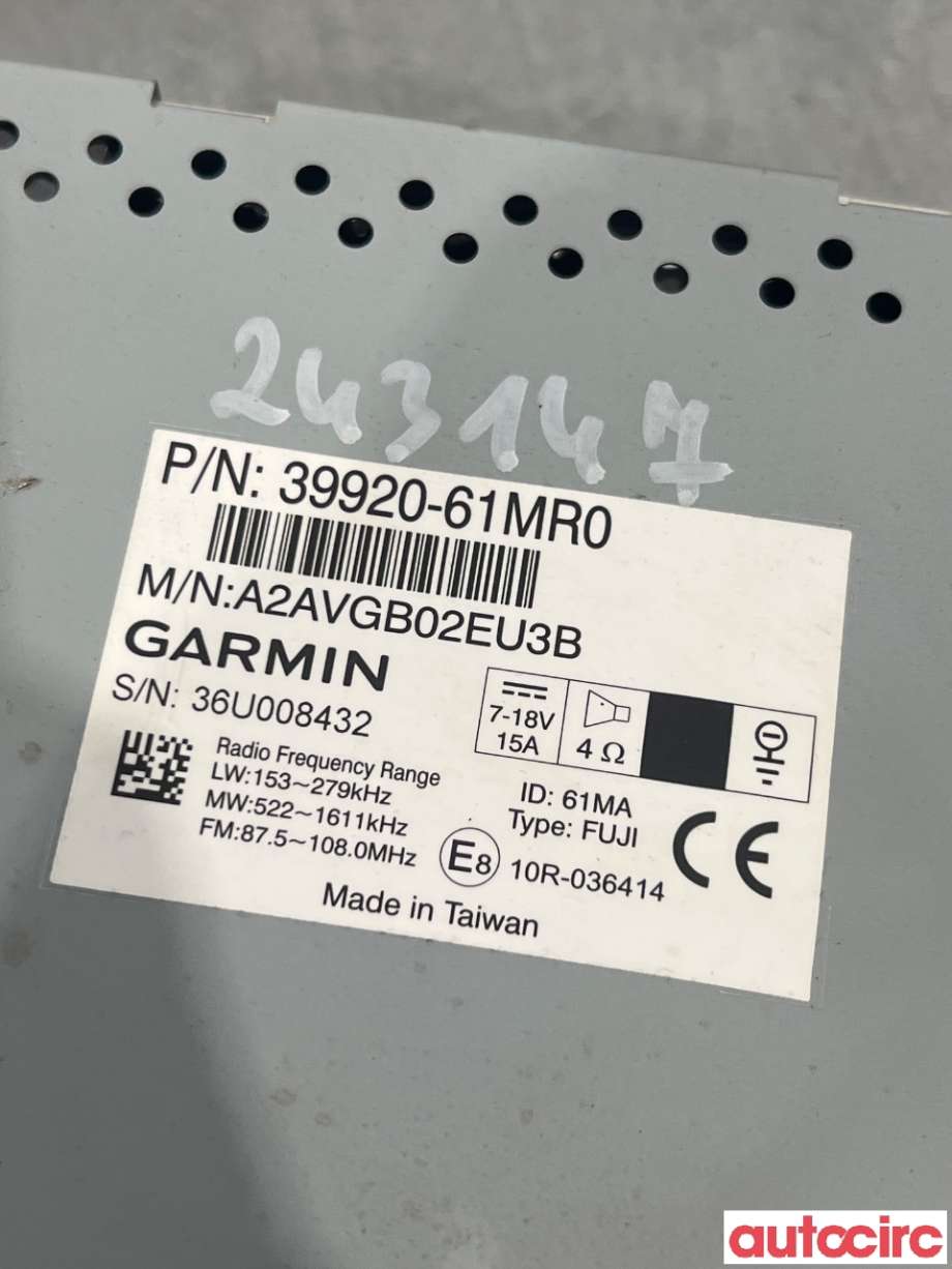 Bilstereo navigasjon til Suzuki SX4 S-CROSS 2013-->> (Type II)  (SUZUKI|39920-61MR0-ZCA|A2AVGB02EU3B|39920-61MR0)