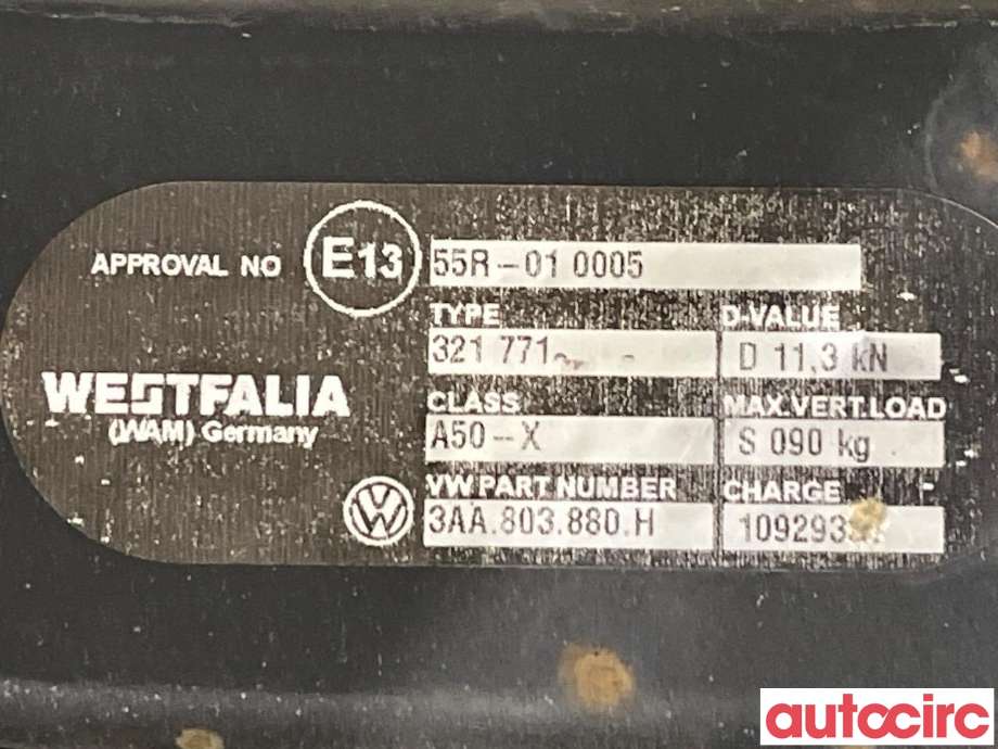 Hengerfeste til VW Passat 2011-2015 (B7) (B7) (VOLKSWAGEN|3AA803880H|321771)