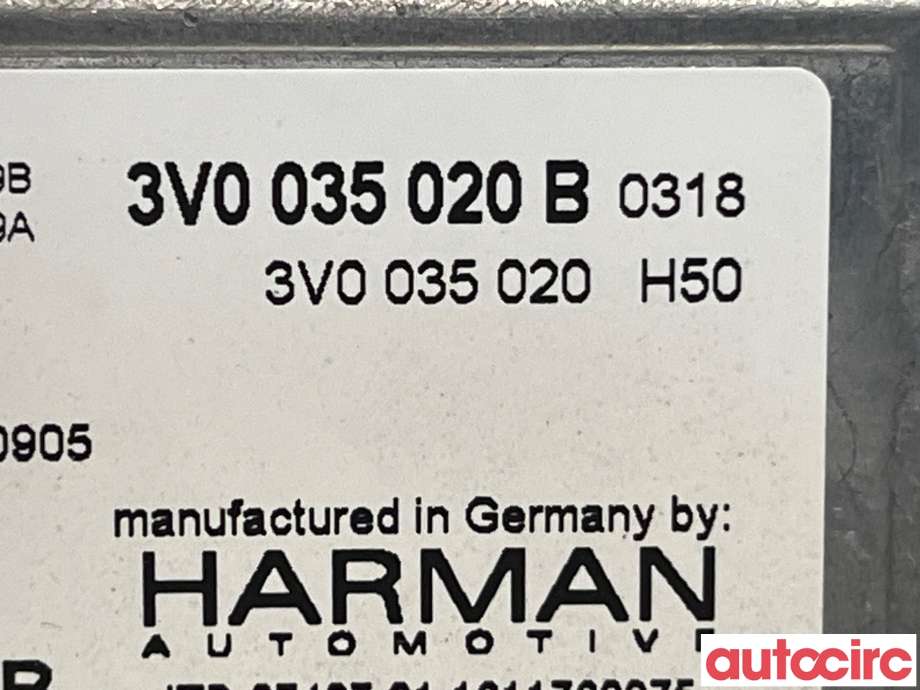 Bilstereo til Škoda Superb 2015-->> (Type III)  (SKODA|3V0035020B|)