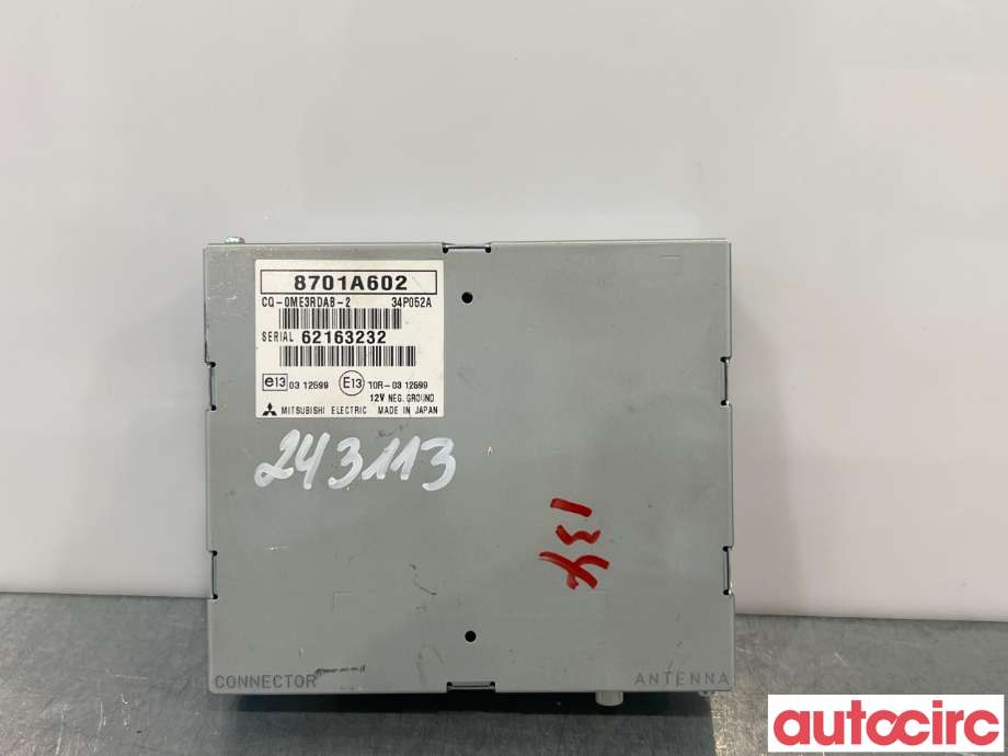 Bilstereo diverse til Mitsubishi Outlander, 2015-->> (Type III, Fase 2)  (MITSUBISHI|8701A602)