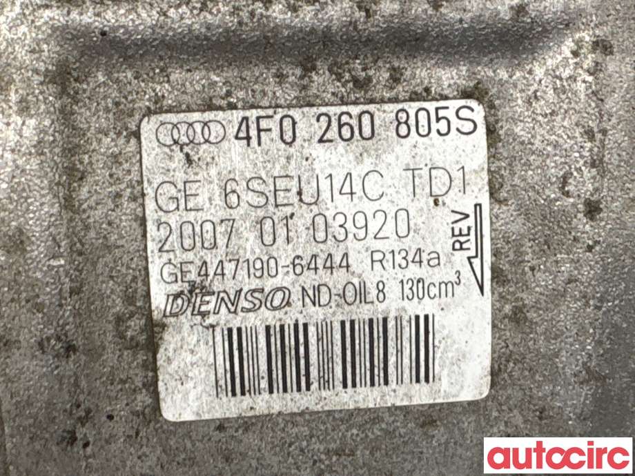 Aircondition kompressor til Audi A6, Allroad 2006-2008 (Type II, Fase 1) (C6) (C6) (AUDI|4F0260805AG|447190-6444|4F0260805S)
