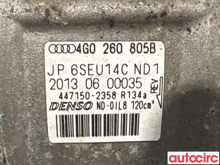 Aircondition kompressor til Audi A6 2011-2014 (Type IV, Fase 1) (C7) (C7) (AUDI|4G0260805B|447150-2358)