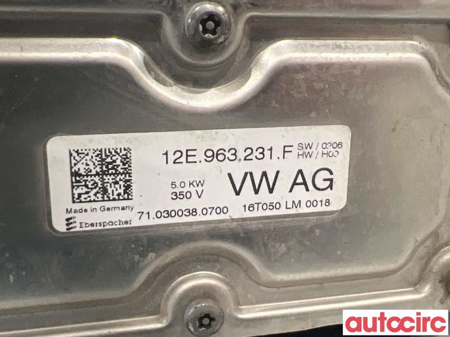 Motorvarmer elektrisk til VW e-Golf 2014-2017 (Fase 1)  (VOLKSWAGEN|5QE819013AD|710300380700|12E963231F)