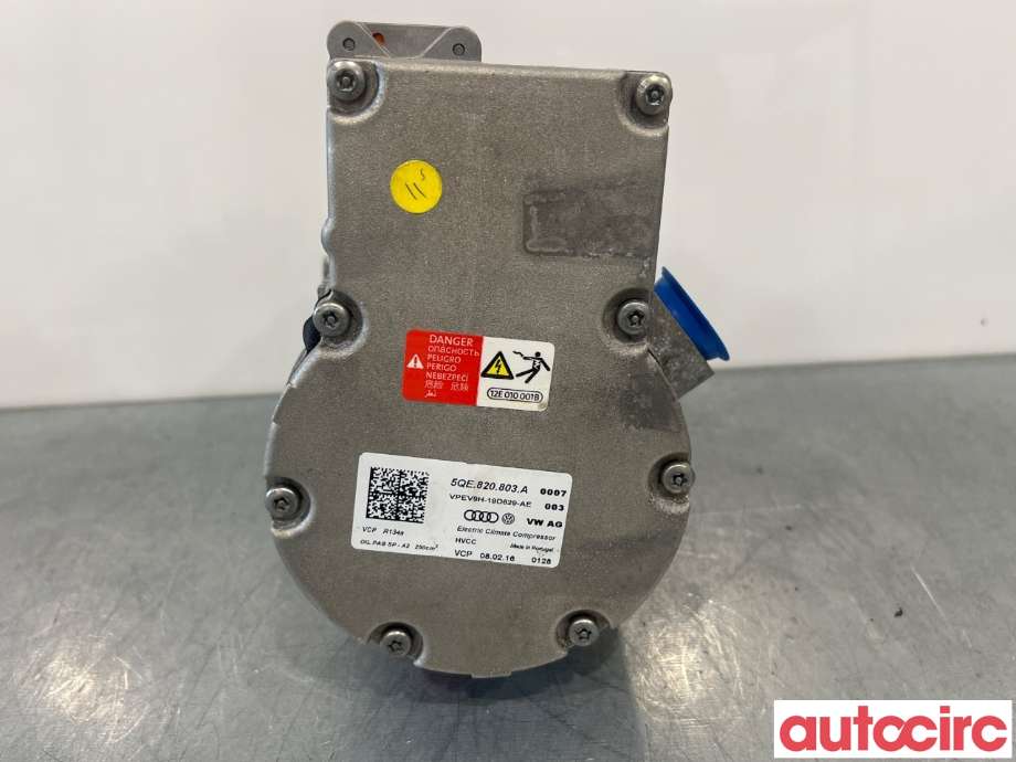 Aircondition kompressor til VW e-Golf 2014-2017 (Fase 1)  (VOLKSWAGEN|5QE816803K|VPEV9H-19D629-AE|5QE816803A)