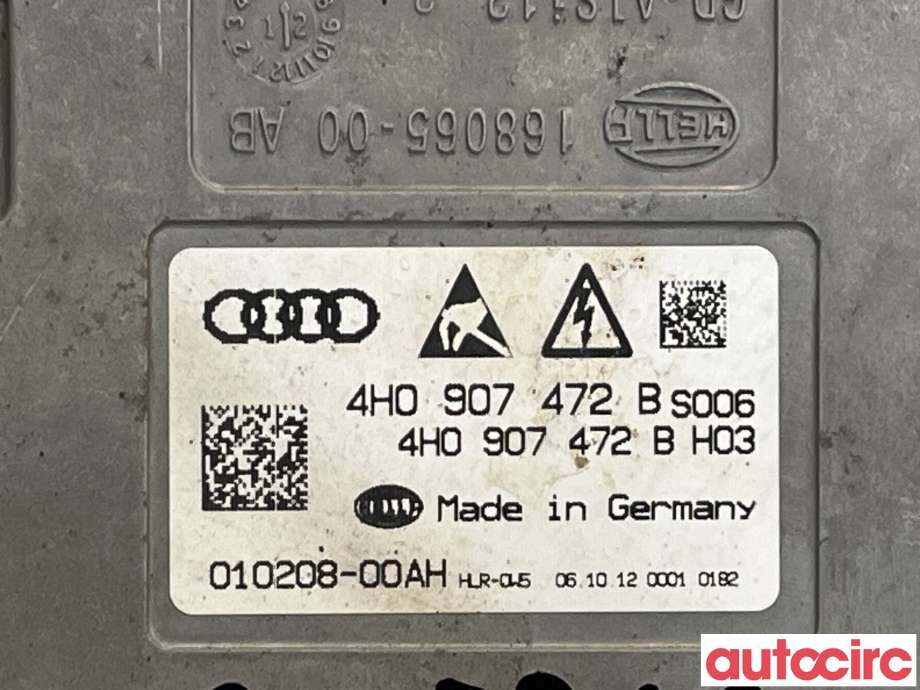 Styreenhet xenon/ballast til Audi A6, Allroad 2012-2014 (Type III, Fase 1) (C7) (C7) (AUDI|4H0907472B)