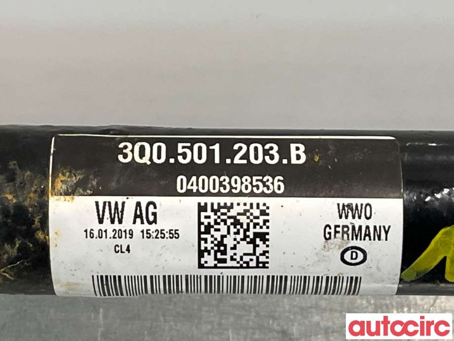 Drivaksel venstre bak til Škoda Kodiaq 2017-->>  (SKODA|3Q0501203B)