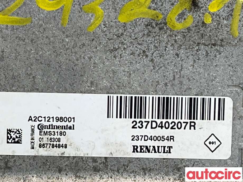 Styreenhet diverse til Renault Zoe 2013-2019 (Fase 1)  (RENAULT|237D40207R)