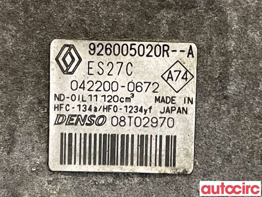 Aircondition kompressor til Renault Zoe 2013-2019 (Fase 1)  (RENAULT|926008999R|926005020R)