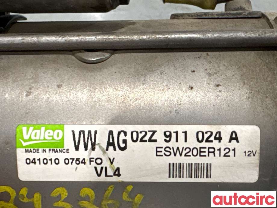 Starter diesel til VW Golf VI 2008-2012  (VOLKSWAGEN|02Z911024HX|ESW20ER121|02Z911024AX)