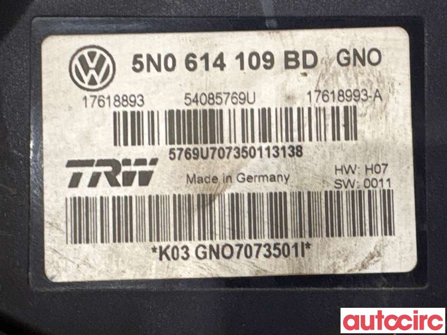 ABS sentral til VW Tiguan 2011-2016 (Type I, Fase 2) (VOLKSWAGEN|5N0614109BK|54085769U|5N0614109BD)