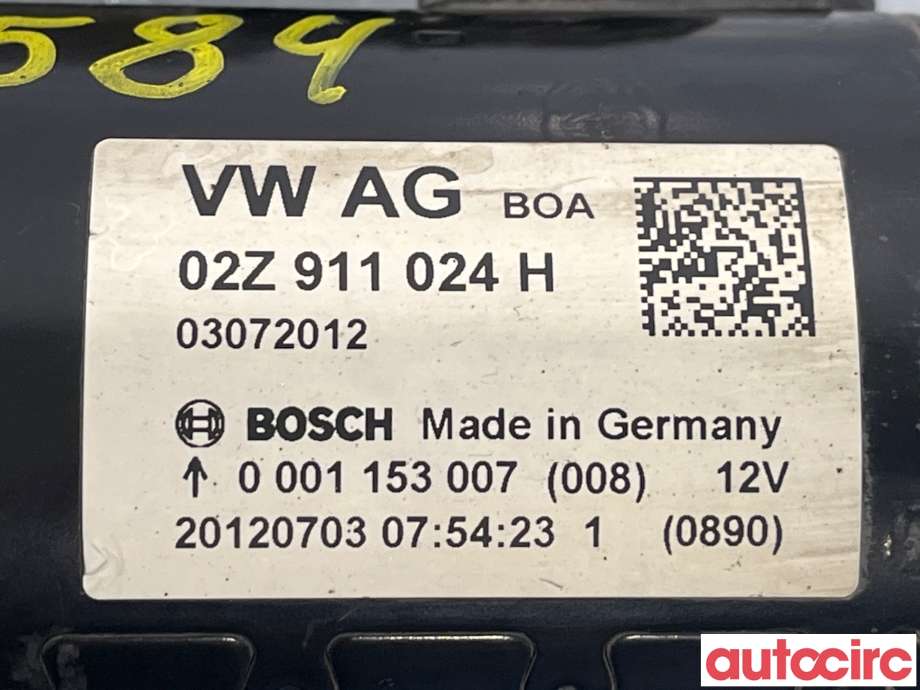 Starter diesel til VW Caddy 2010-2015 (Type III, Fase 2)  (VOLKSWAGEN|02Z911024H)