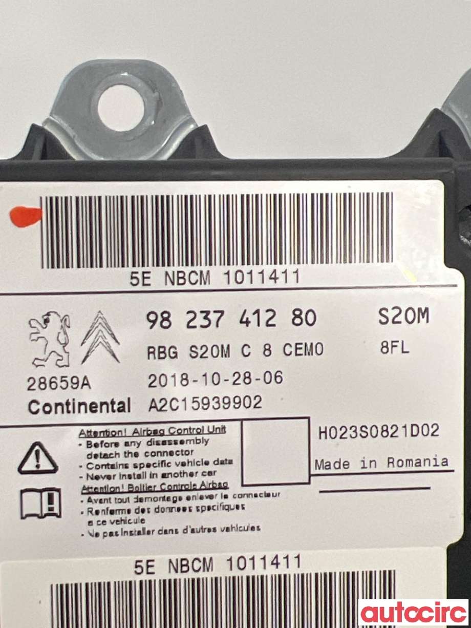 Airbag elektronikk til Peugeot Partner 2019-->> (Type III)  (PEUGEOT|1634737680|A2C15939902|9823741280)