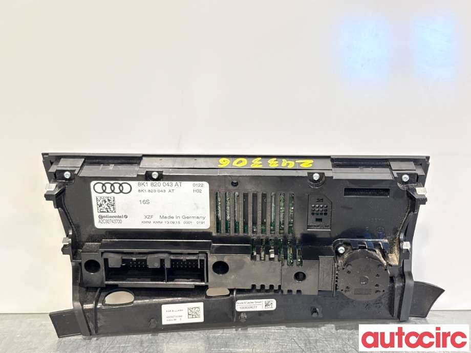Varmeapparat betjening til Audi Q5 2012-2017 (Type I, Fase 2)  (AUDI|8K1820043AT|A2C92743700)