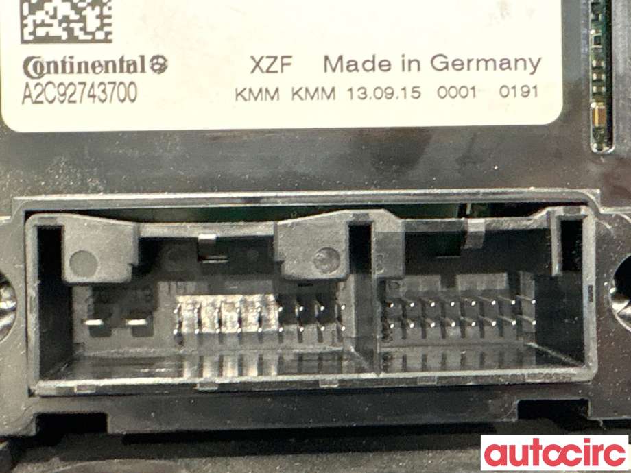 Varmeapparat betjening til Audi Q5 2012-2017 (Type I, Fase 2)  (AUDI|8K1820043AT|A2C92743700)