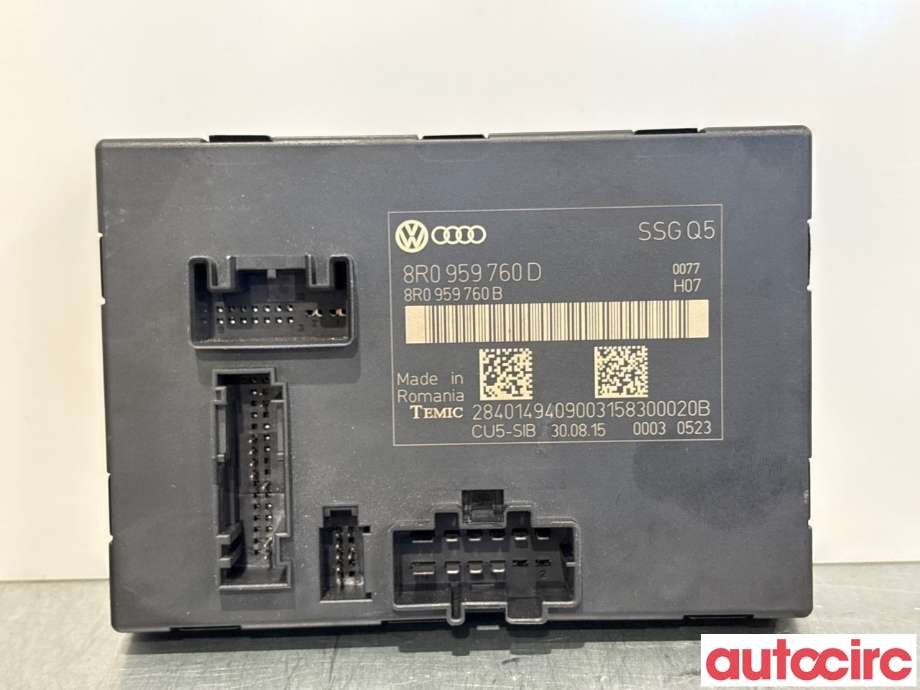 Styreenhet sete til Audi Q5, 2012-2017 (Type I, Fase 2)  (AUDI|8R0959760D)