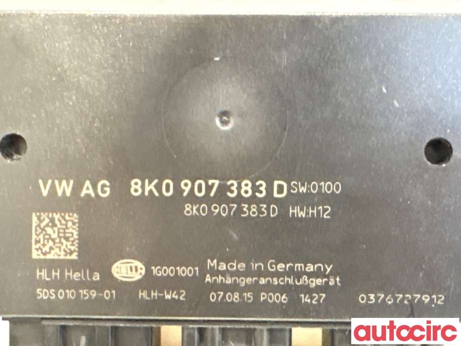 Styreenhet hengerfeste til Audi Q5 2012-2017 (Type I, Fase 2)  (AUDI|8K0907383D|5DS010159-01)