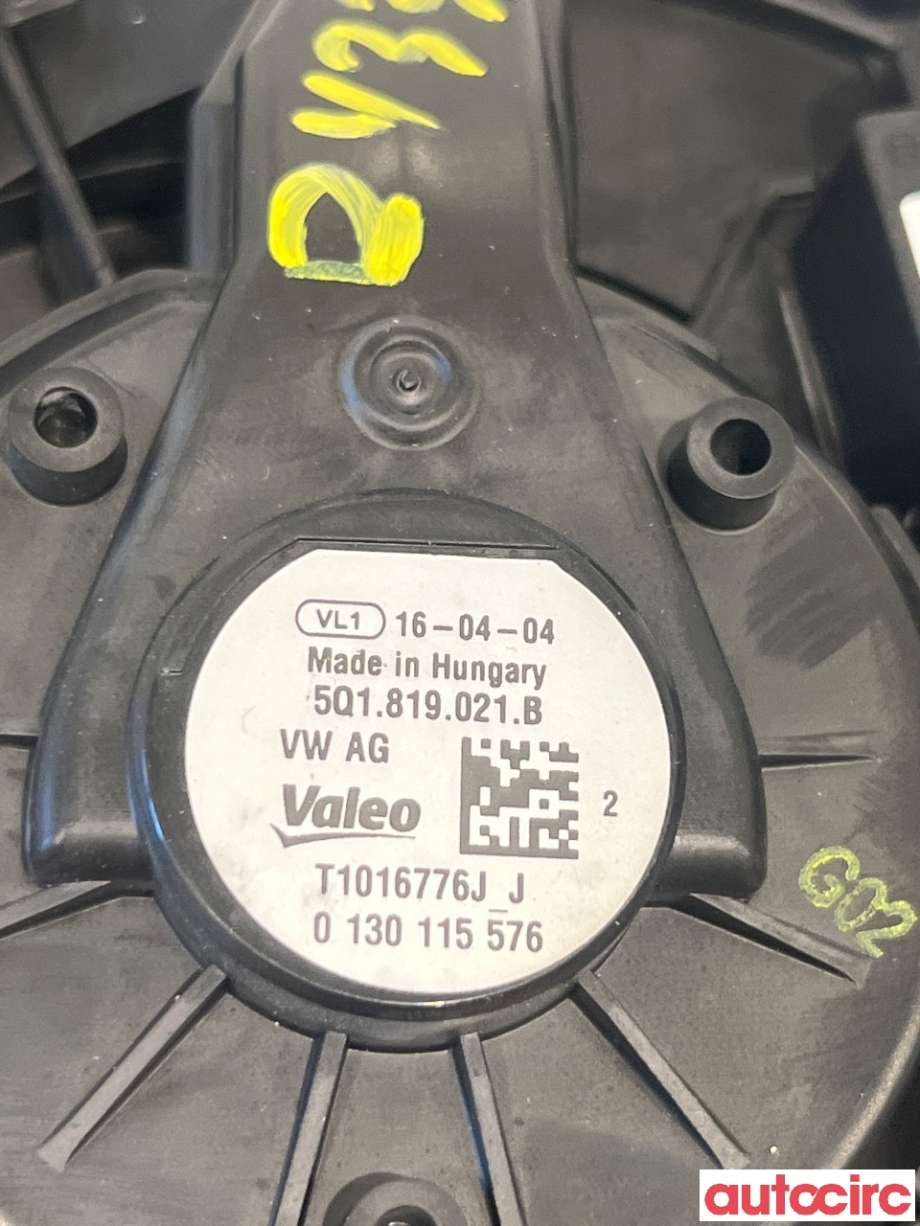 Varmeapparat motor til VW e-Golf 2014-2017 (Fase 1)  (VOLKSWAGEN|5Q1819021H|0130115576|5Q1819021B)