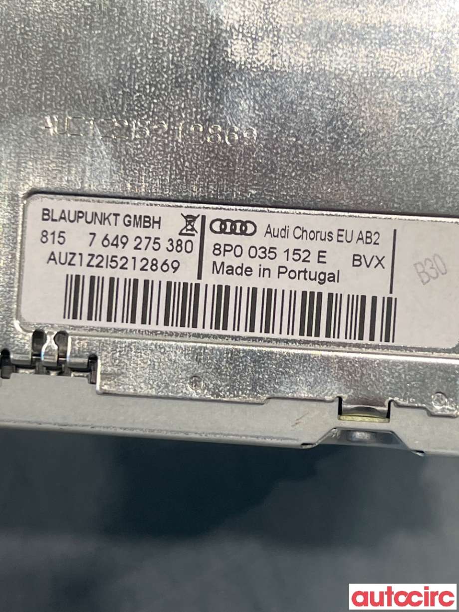 Bilstereo til Audi A3 2009-2012 (Type II, Fase 2)  (AUDI|8P0057152EX|7649275380|8P0035152E)