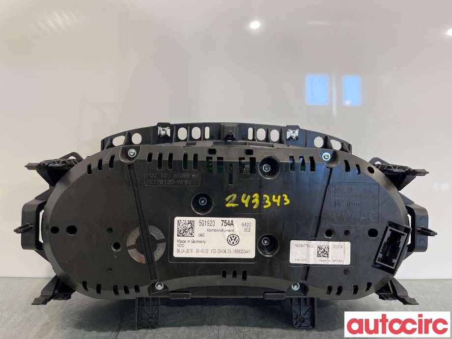 Instrumentpanel til VW e-Golf 2014-2017 (Fase 1)  (VOLKSWAGEN|5G1920754A)