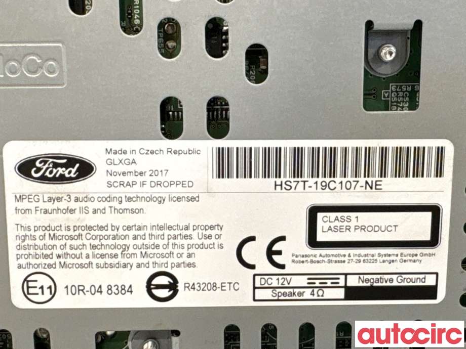 Bilstereo navigasjon til Ford Mondeo 2014-2019 (Type V, Fase 1) (FORD|2172579||HS7T-19C107-NE)