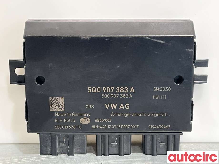Styreenhet hengerfeste til VW Golf VII, 2012-2017 (Fase 1)  (VOLKSWAGEN|5Q0907383A)