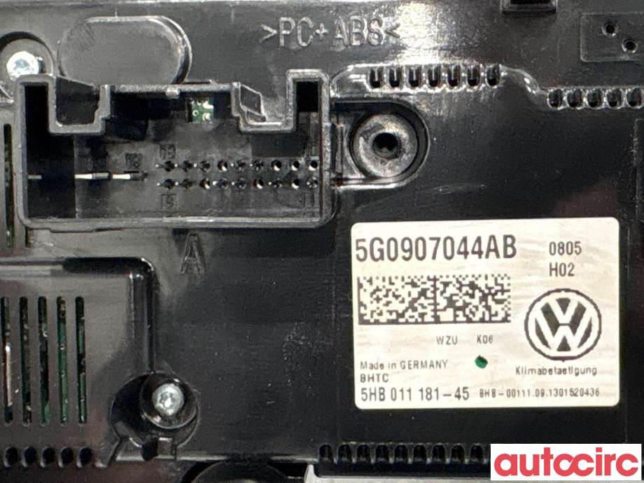 Varmeapparat betjening til VW Golf VII 2012-2017 (Fase 1)  (VOLKSWAGEN|5G0907044BE|5HB011181-45|5G0907044EC)