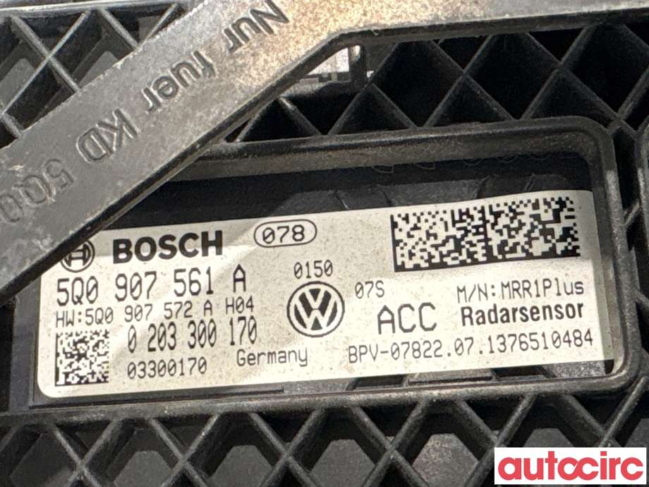 Sensor radar til VW Golf VII 2012-2017 (Fase 1)  (VOLKSWAGEN|5Q0907561B|0203300170|5Q0907561A)