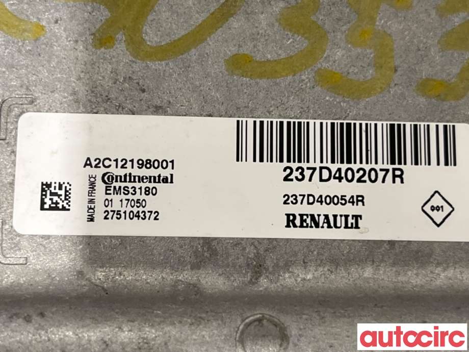 Styreenhet diverse til Renault Zoe 2013-2019 (Fase 1)  (RENAULT|237D40207R|A2C12198001)