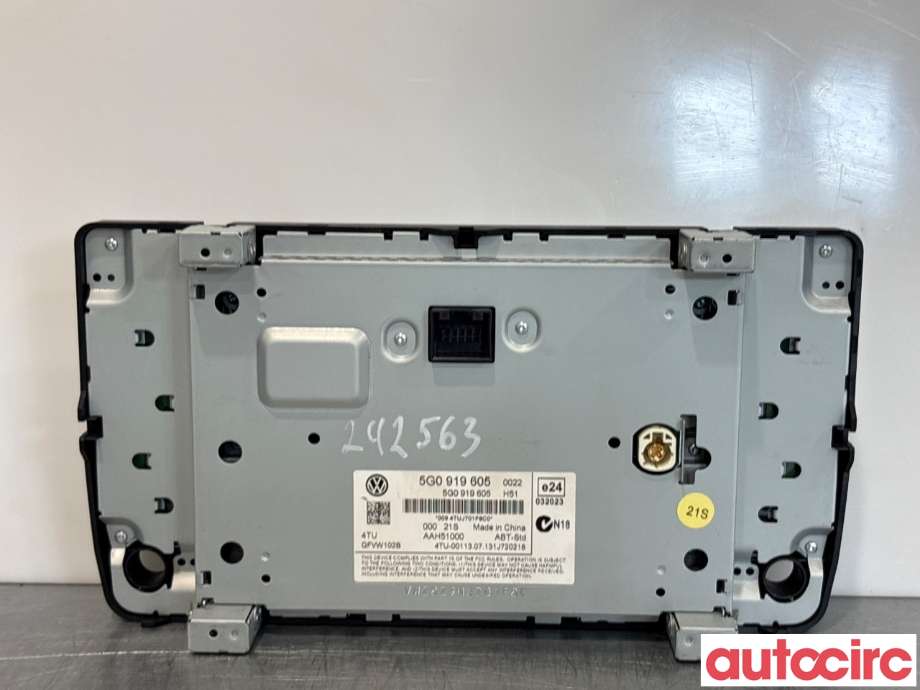 Multimedia display (MCU - Media Controller Unit) til VW Golf VII 2012-2017 (Fase 1)  (VOLKSWAGEN|5G0919605|QFVW102B)